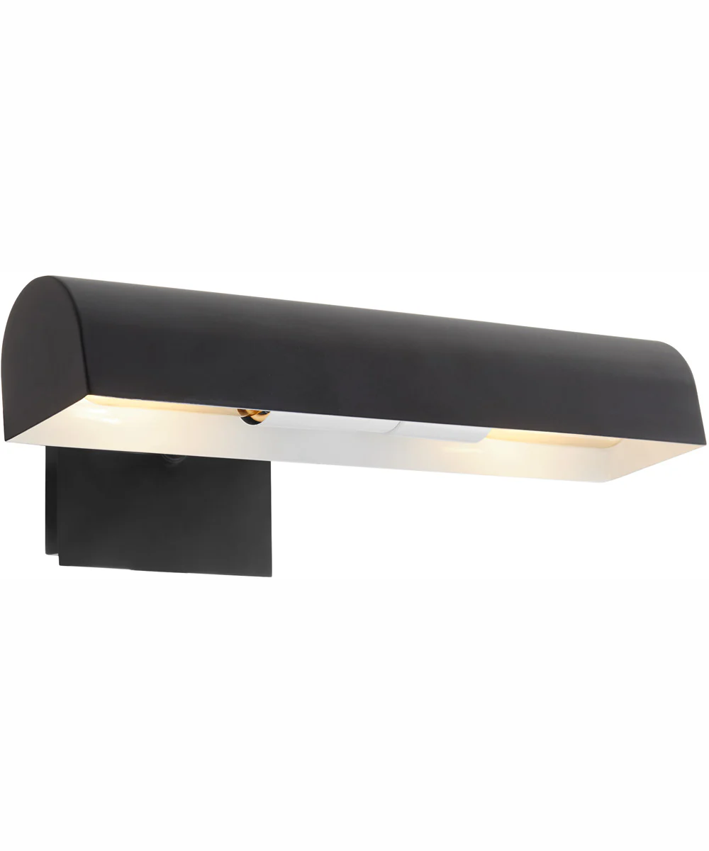 2-light Wall Mount Light Fixture Matte Black - Image 2