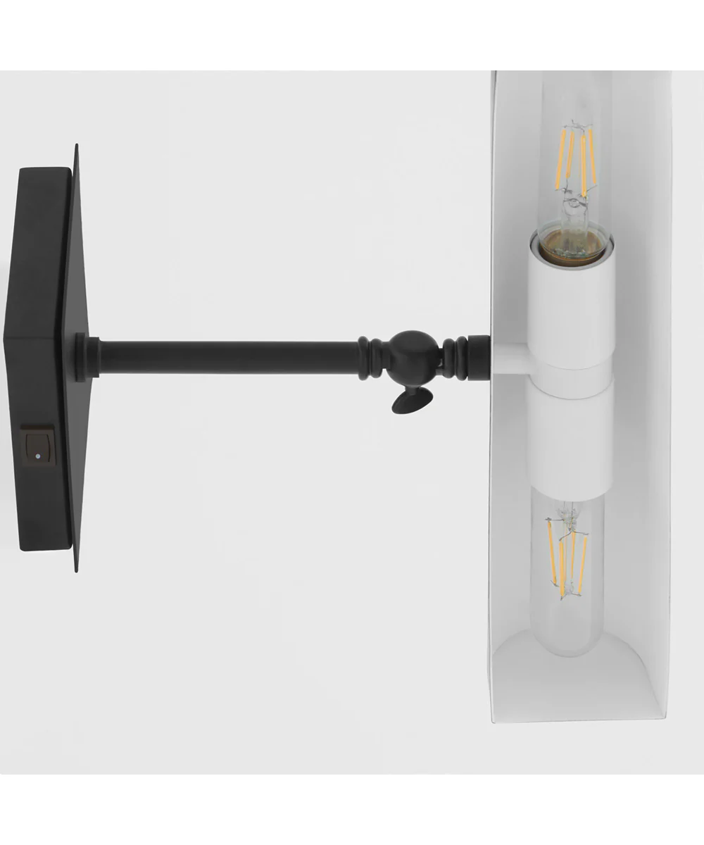 2-light Wall Mount Light Fixture Matte Black - Image 4