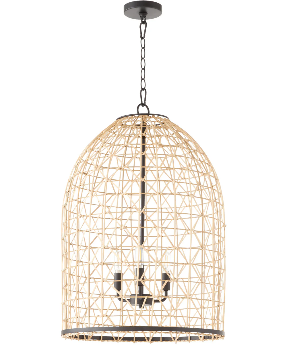 3-light Pendant Matte Black