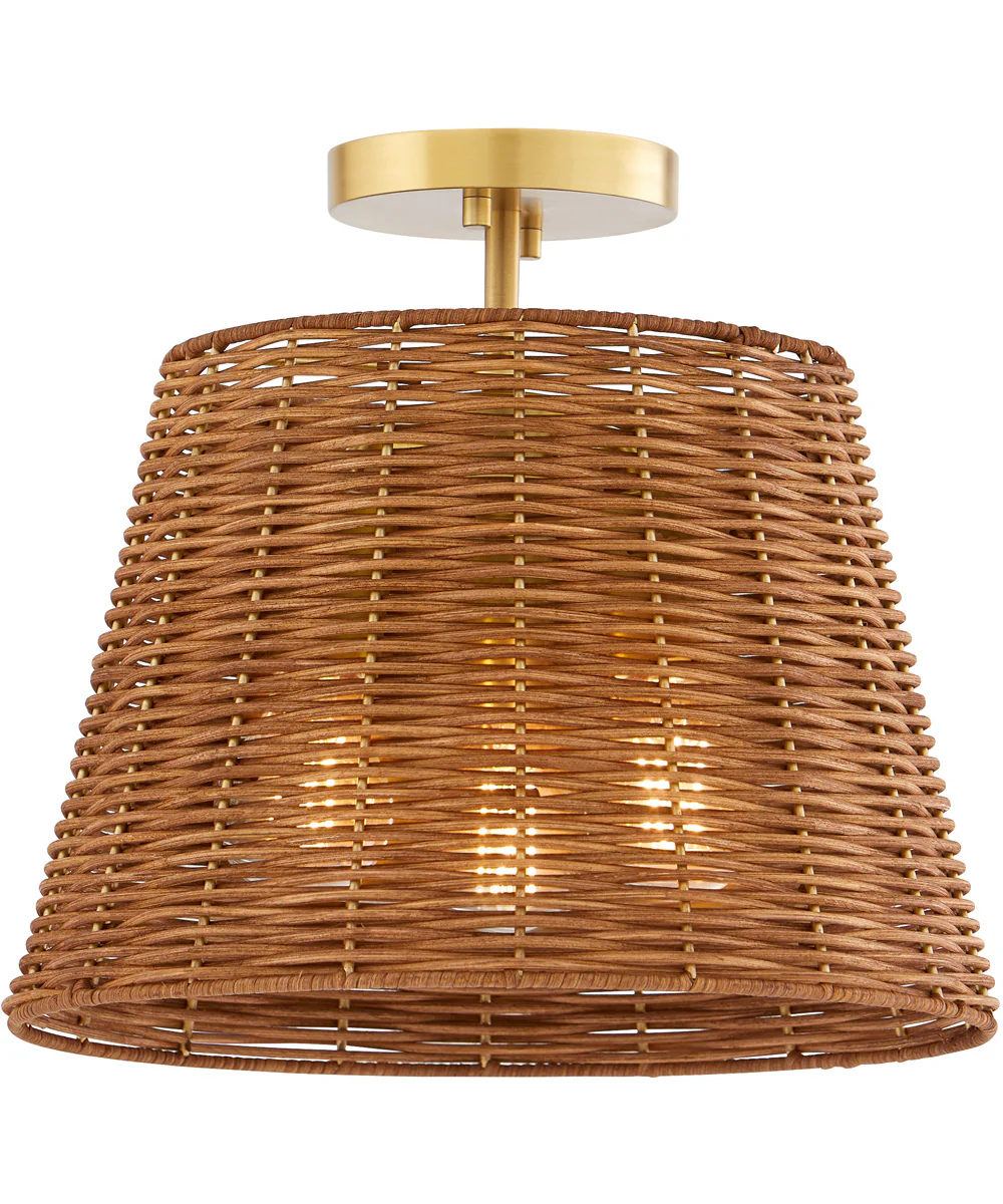 3-light Semi-Flush Mount Aged Brass - Image 2