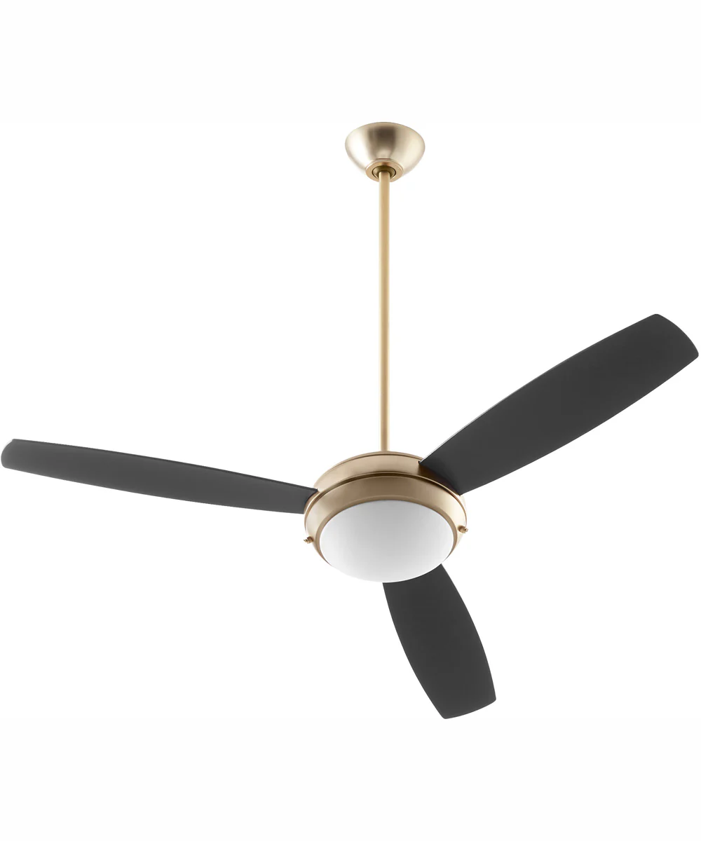 52" Expo 2-light Ceiling Fan Aged Brass