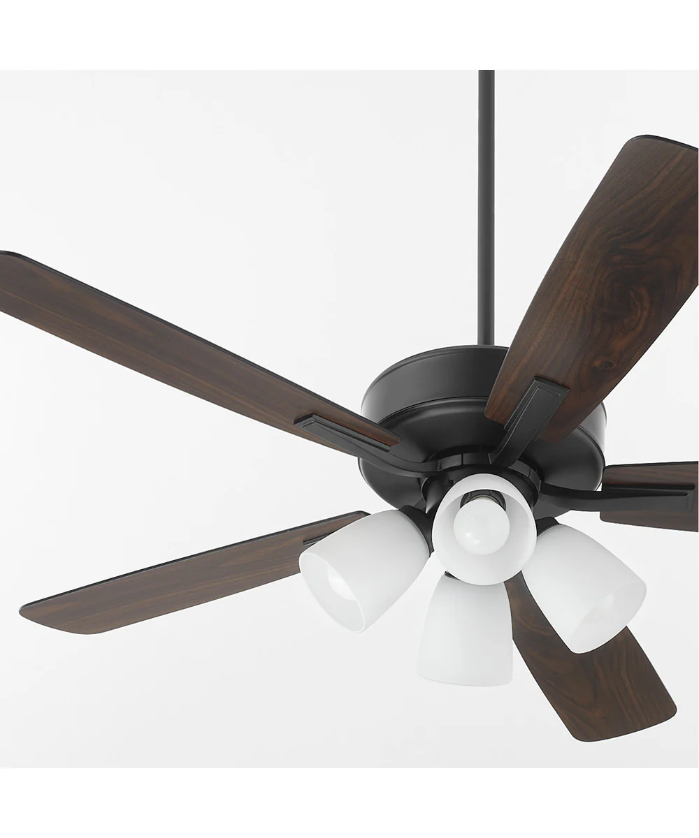52" Ovation 4-light LED Ceiling Fan Matte Black - Image 4