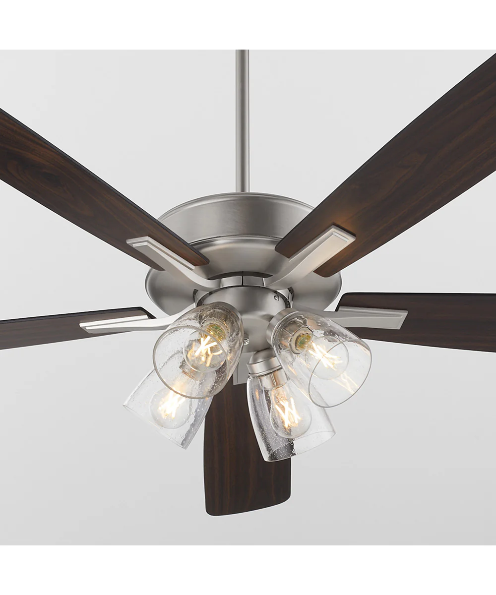 52" Ovation 4-light LED Ceiling Fan Satin Nickel - Image 3