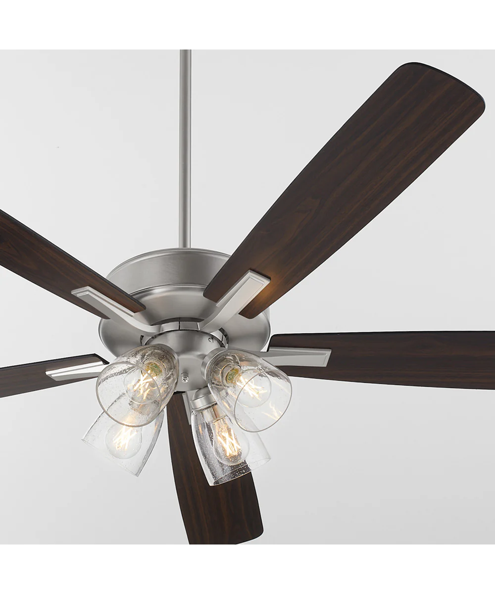 52" Ovation 4-light LED Ceiling Fan Satin Nickel - Image 4