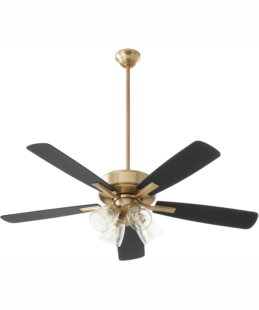 52" Ovation Ceiling Fan Aged Brass