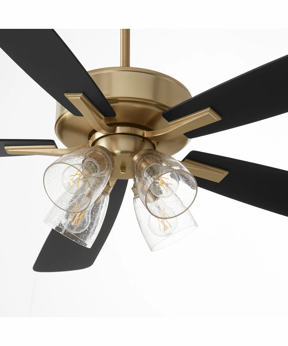 52" Ovation Ceiling Fan Aged Brass - Image 3