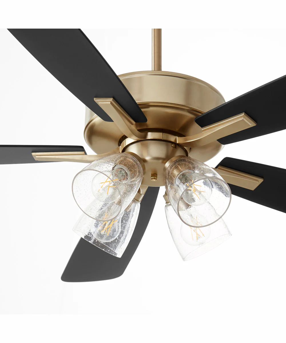 52" Ovation Ceiling Fan Aged Brass - Image 4
