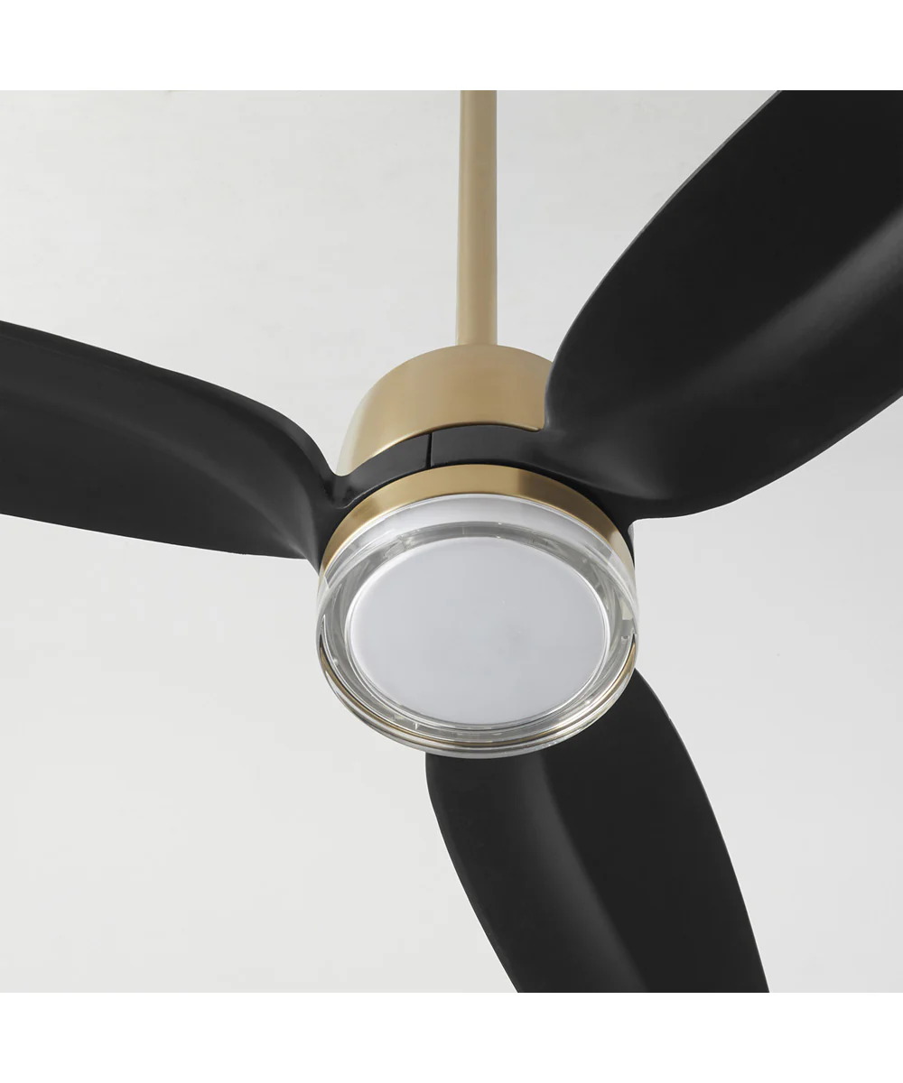 58" Exodus Patio Ceiling Fan Aged Brass w/ MB downrod - Image 6