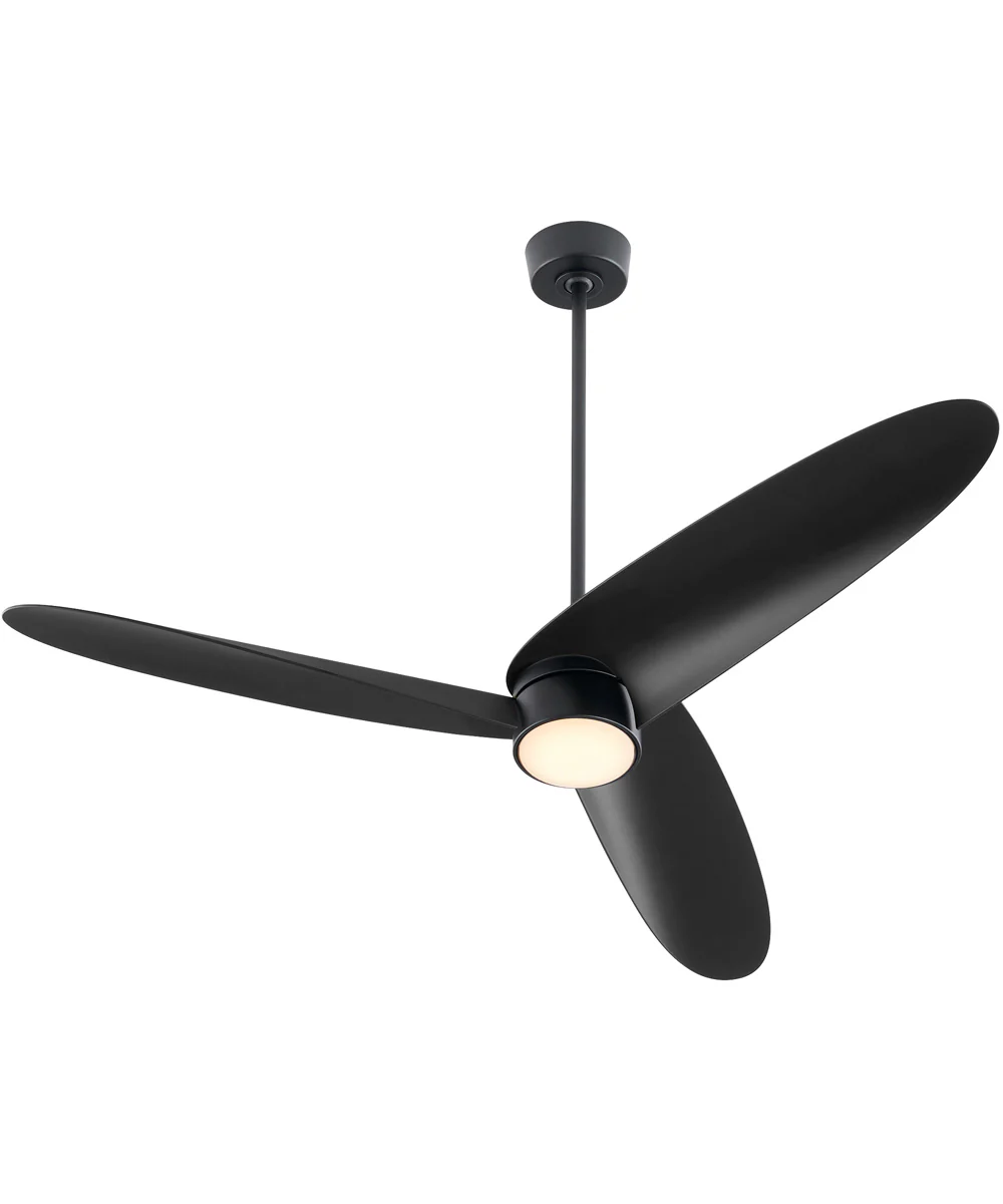 60" Brisa 1-light LED Patio Ceiling Fan Matte Black - Image 3