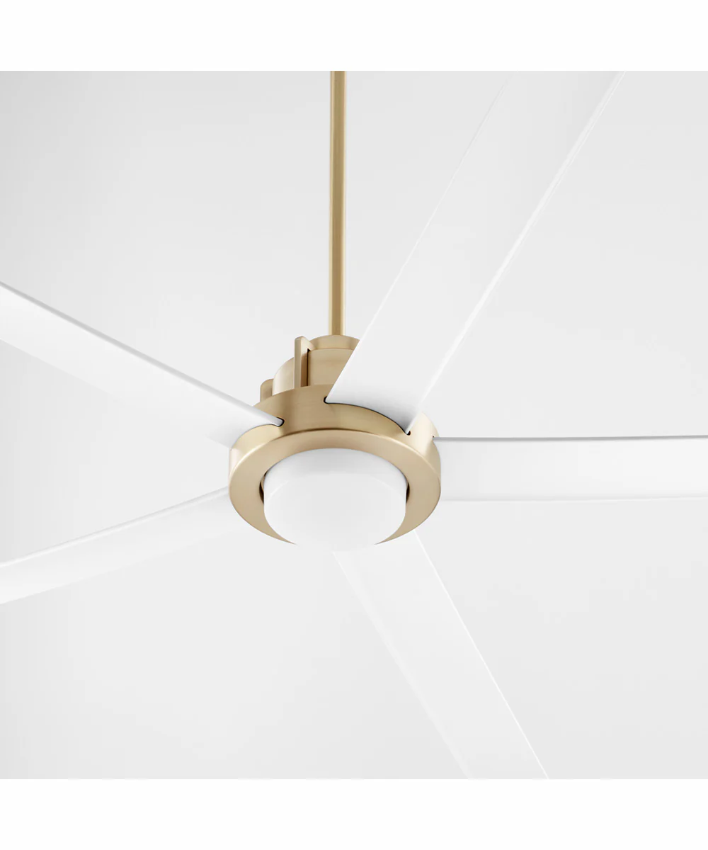 80" Revel Patio Ceiling Fan Aged Brass w/ Studio White - Image 6