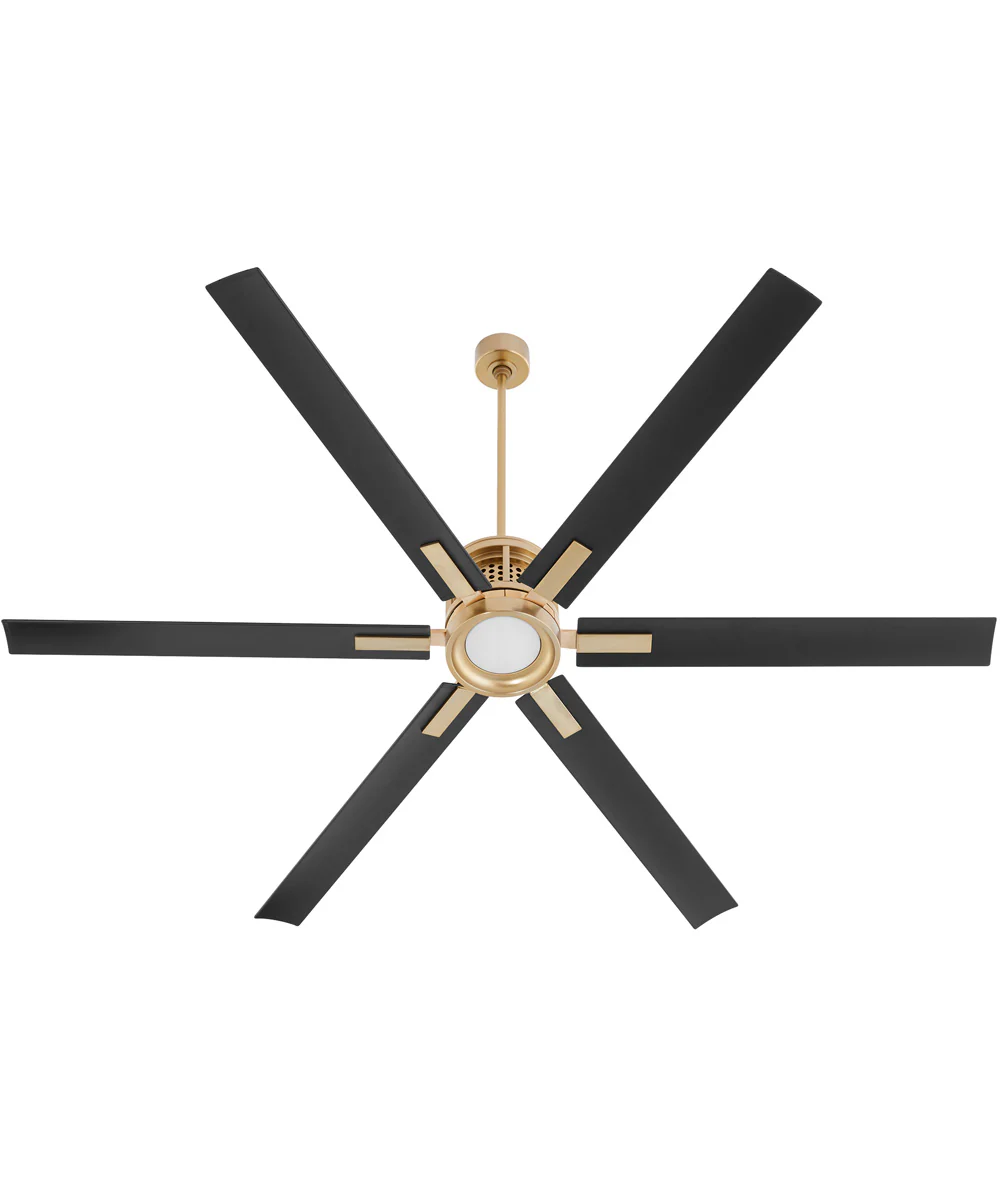 80" Zeus Patio Ceiling Fan Aged Brass - Image 2