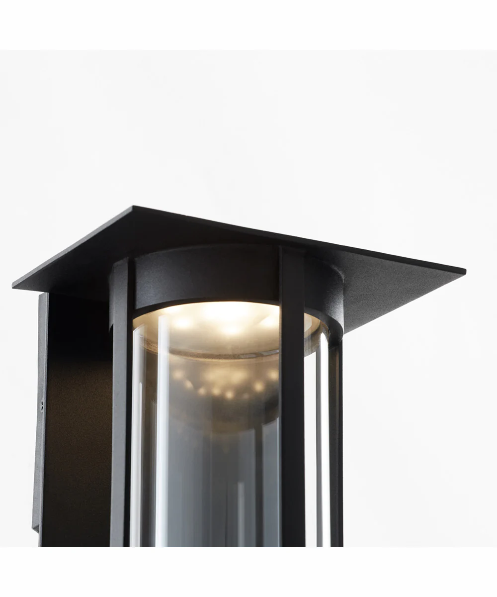 Abram 1-light LED Outdoor Wall Lantern Textured Black - Image 4