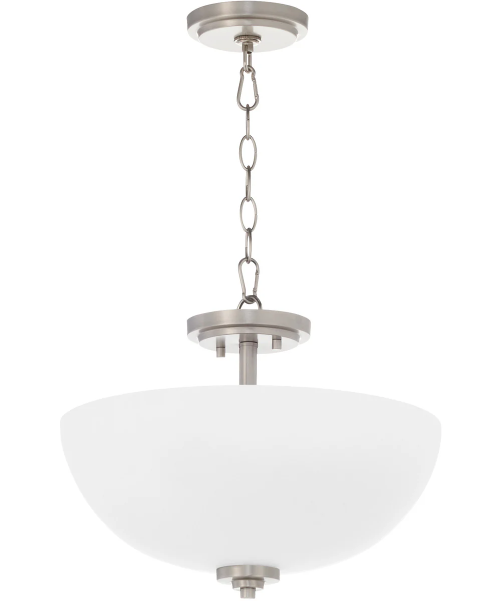 Adams 3-light Dual Mount Light Fixture Satin Nickel