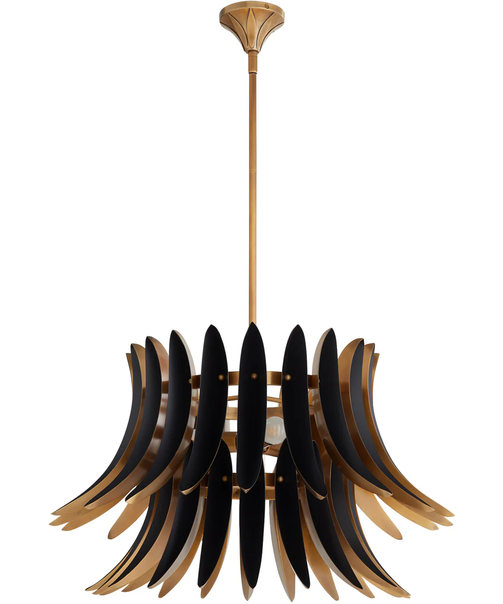 Aldridge 3-light Pendant Brushed Brass|Matte Black