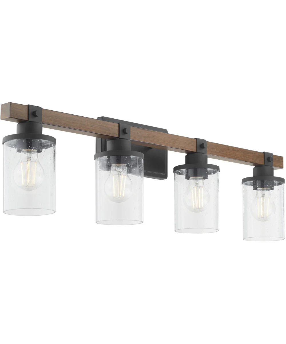 Alpine 4-light Bath Vanity Light Textured Black Walnut - Image 2