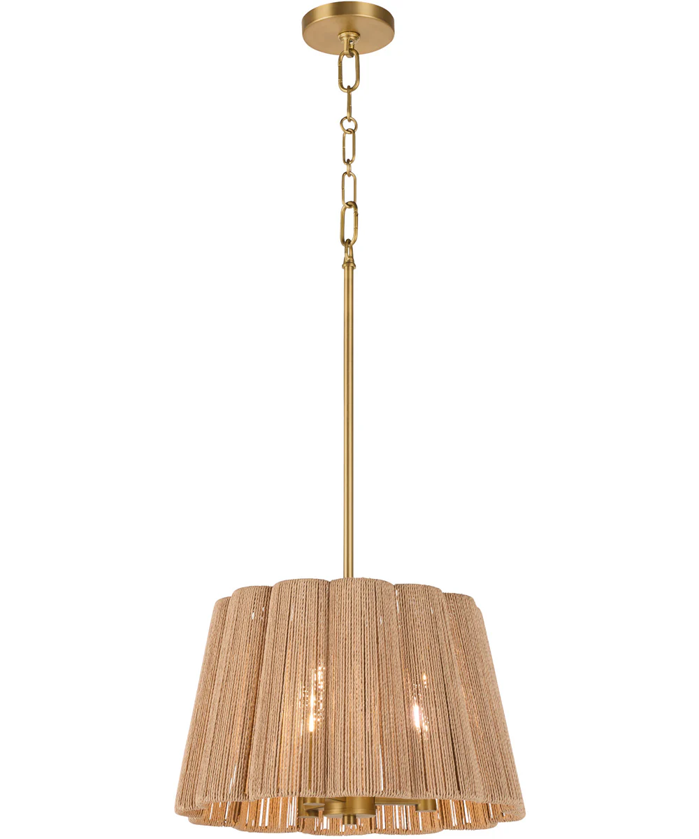 Anton 3-light Pendant Brushed Brass - Image 2
