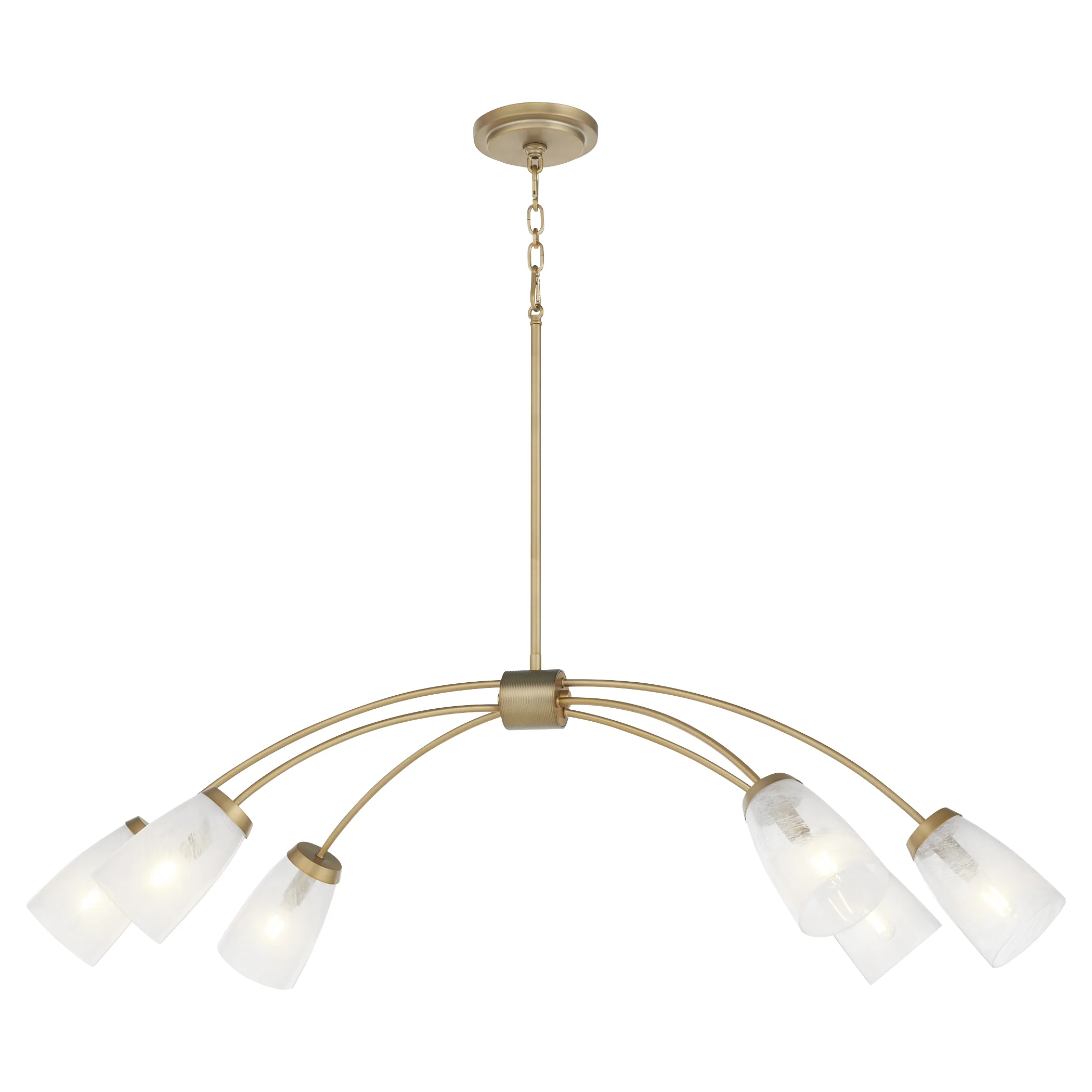 Arpeggio 6-light Chandelier Aged Brass - Image 2