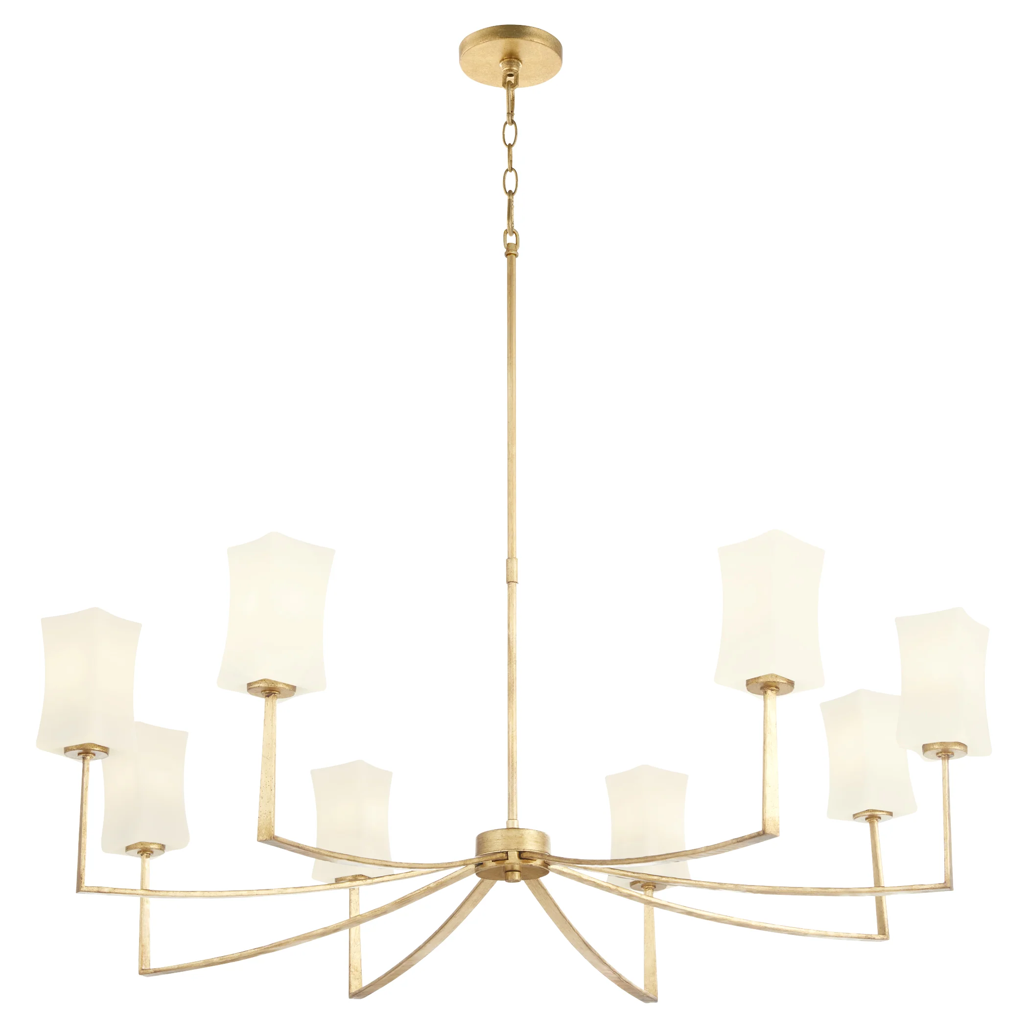Ayala 8-light Chandelier Gold Leaf - Image 2