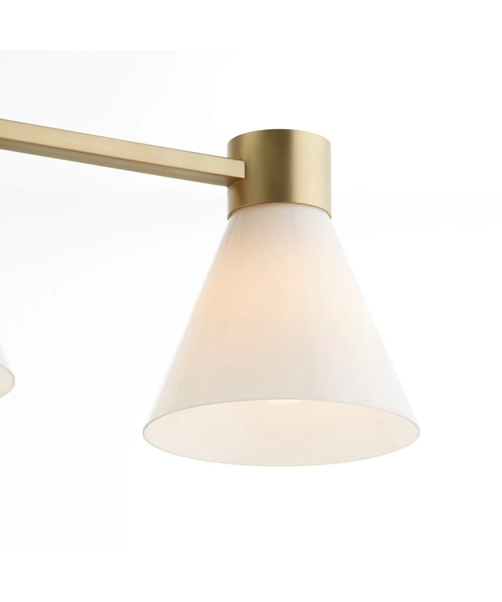 Beldar 1-light Wall Mount Light Fixture Aged Brass w/ Gloss Opal - Image 8
