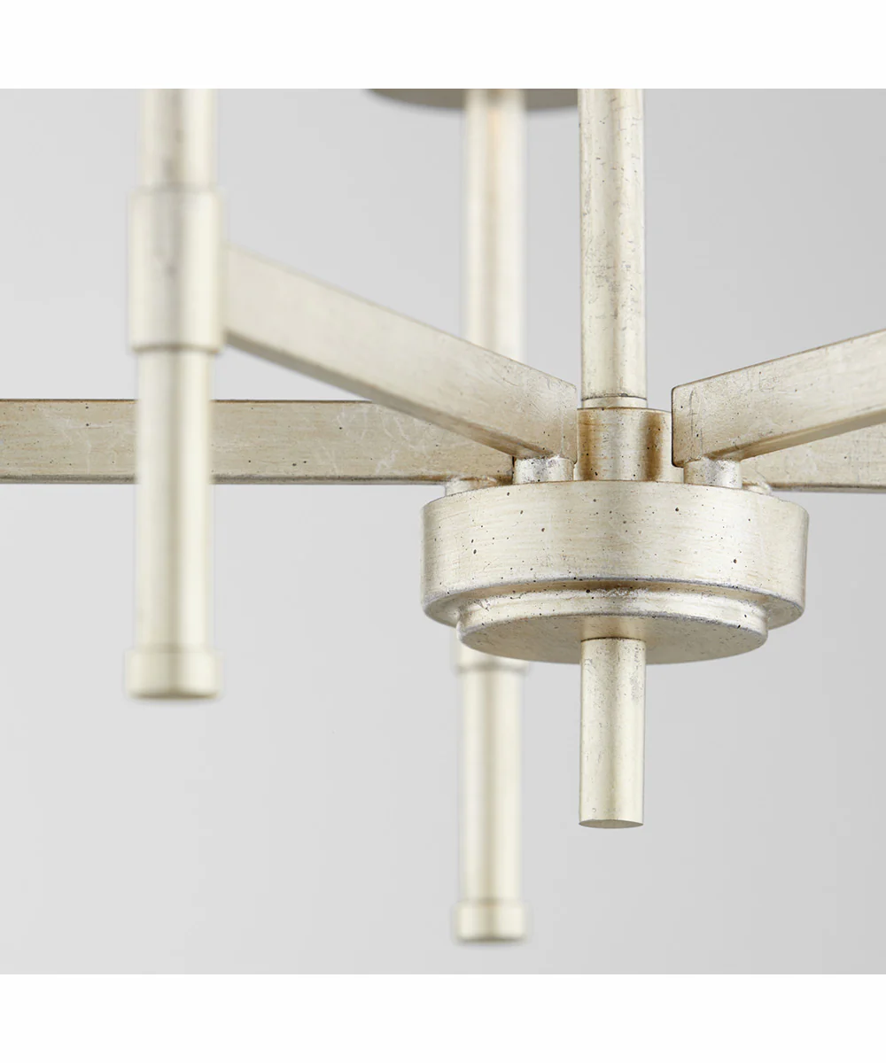Belshaw 5-light Chandelier Aged Silver Leaf - Image 5
