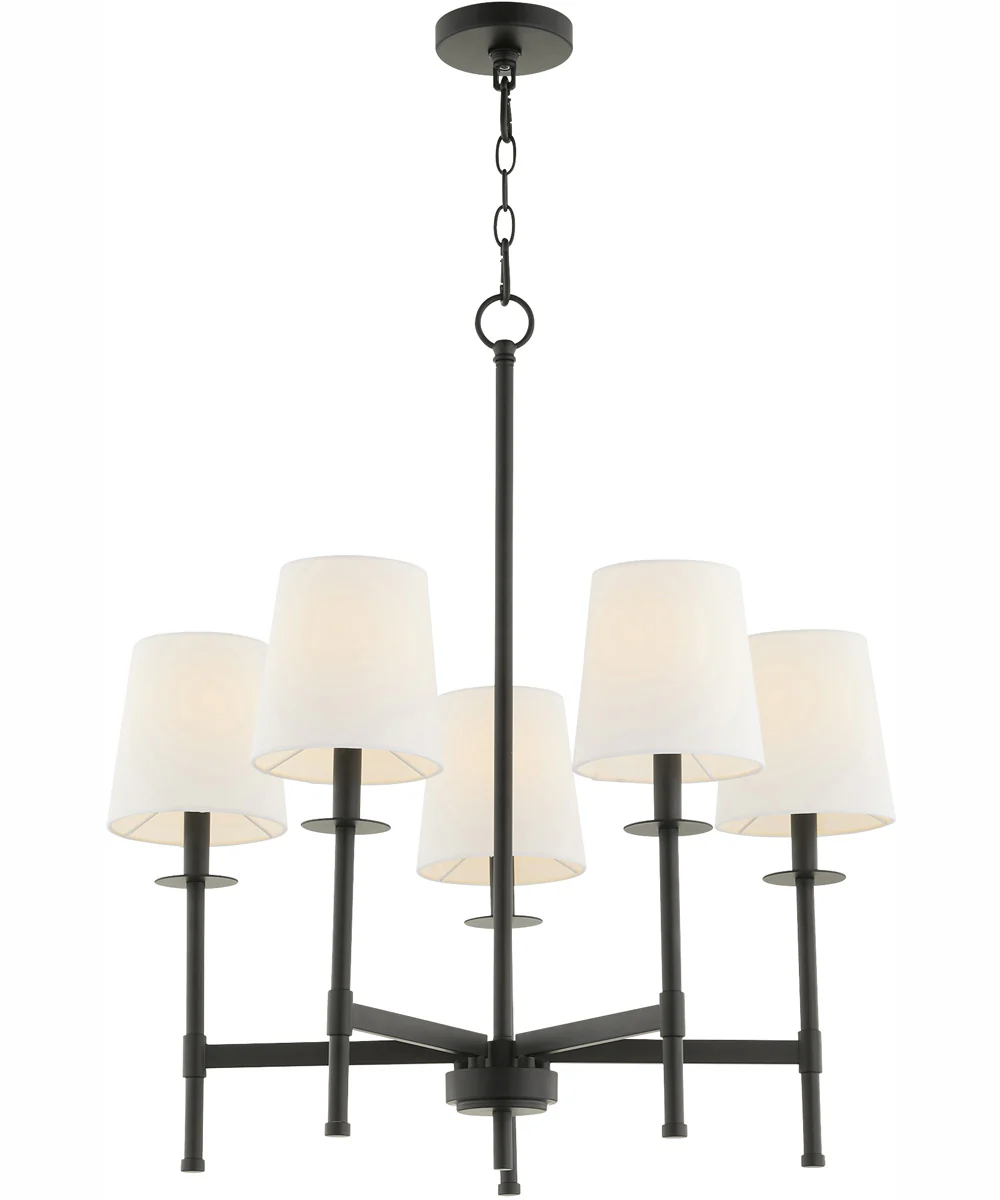 Belshaw 5-light Chandelier Matte Black - Image 2