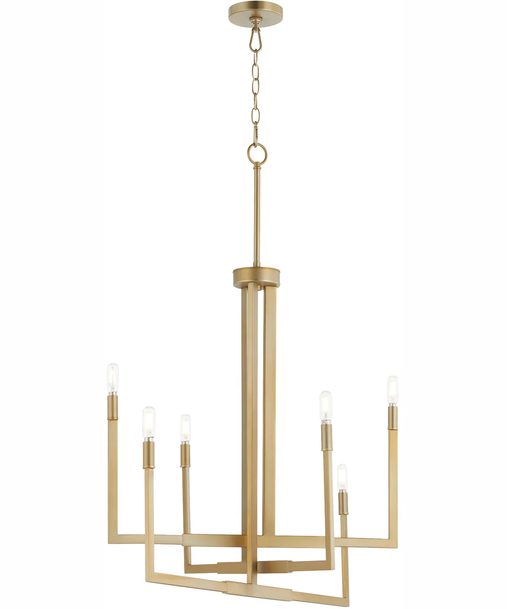 BOLERO 6-light Chandelier Aged Brass - Image 2