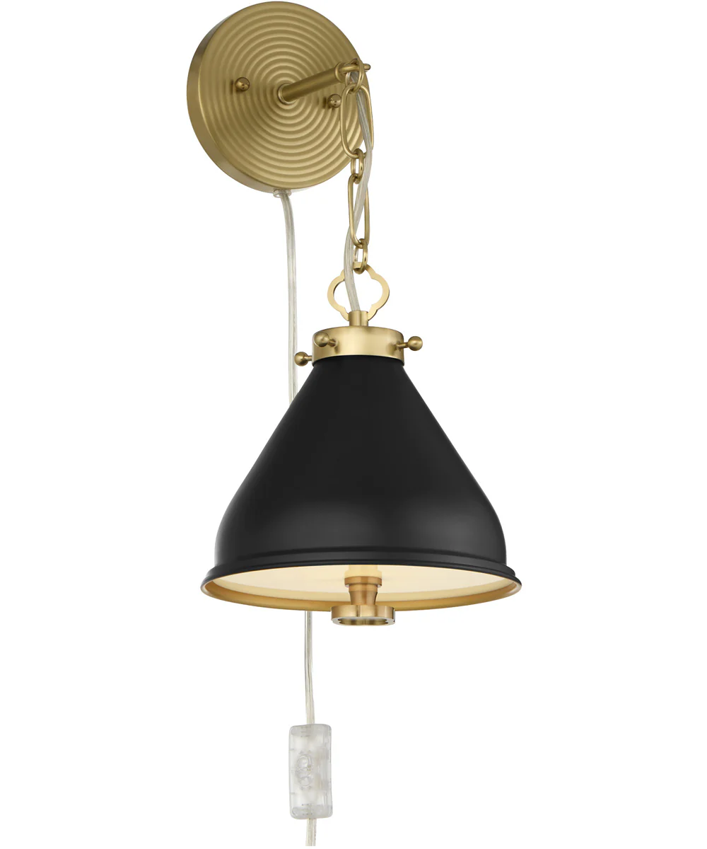 Bonnel 1-light Wall Mount Light Fixture Matte Black|Aged Brass - Image 6