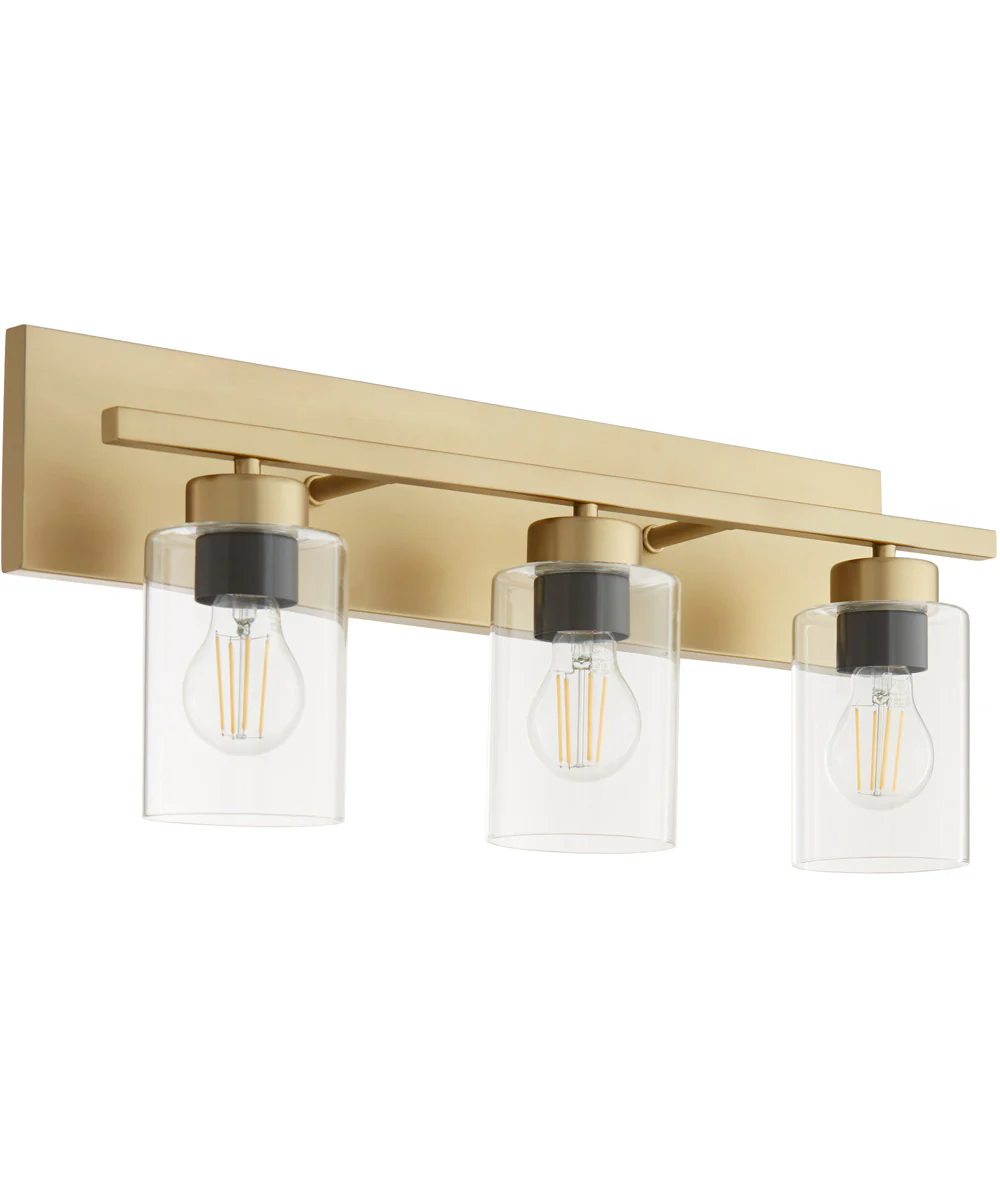 Carter 3-light Bath Vanity Light Aged Brass - Image 4