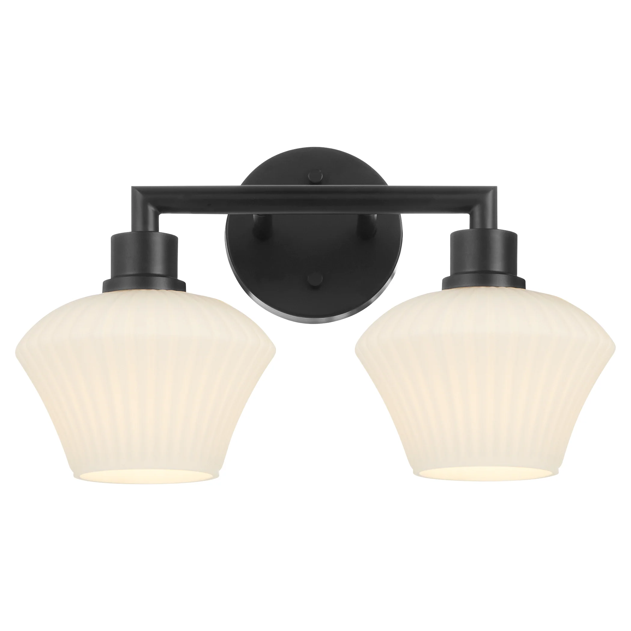 Cassini 2-light Bath Vanity Light Matte Black - Image 2