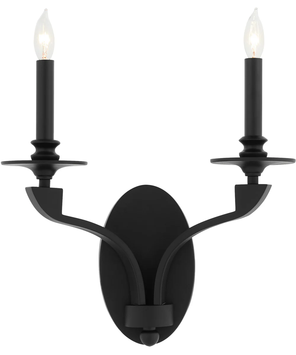Chantelle 2-light Sconce Matte Black - Image 2