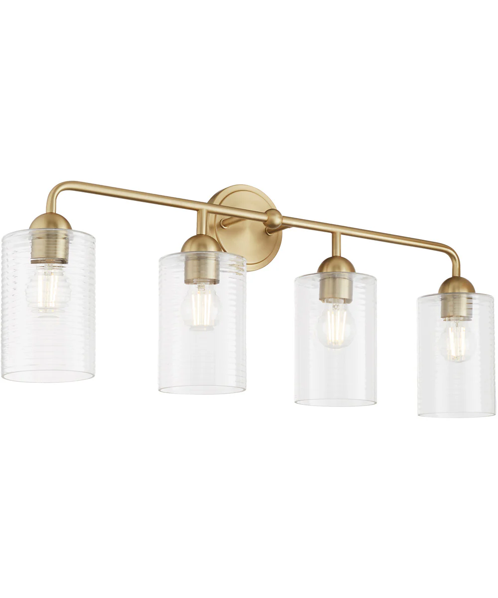Tamara Day's Charlotte 4-light Bath Vanity Light Aged Brass - Image 3