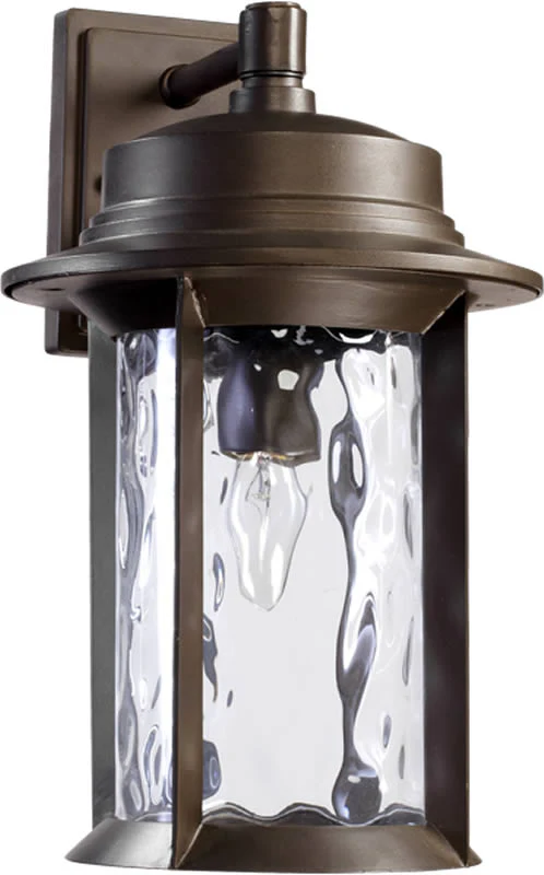 16"h Charter 1-Light Outdoor Wall Lantern Oiled Bronze