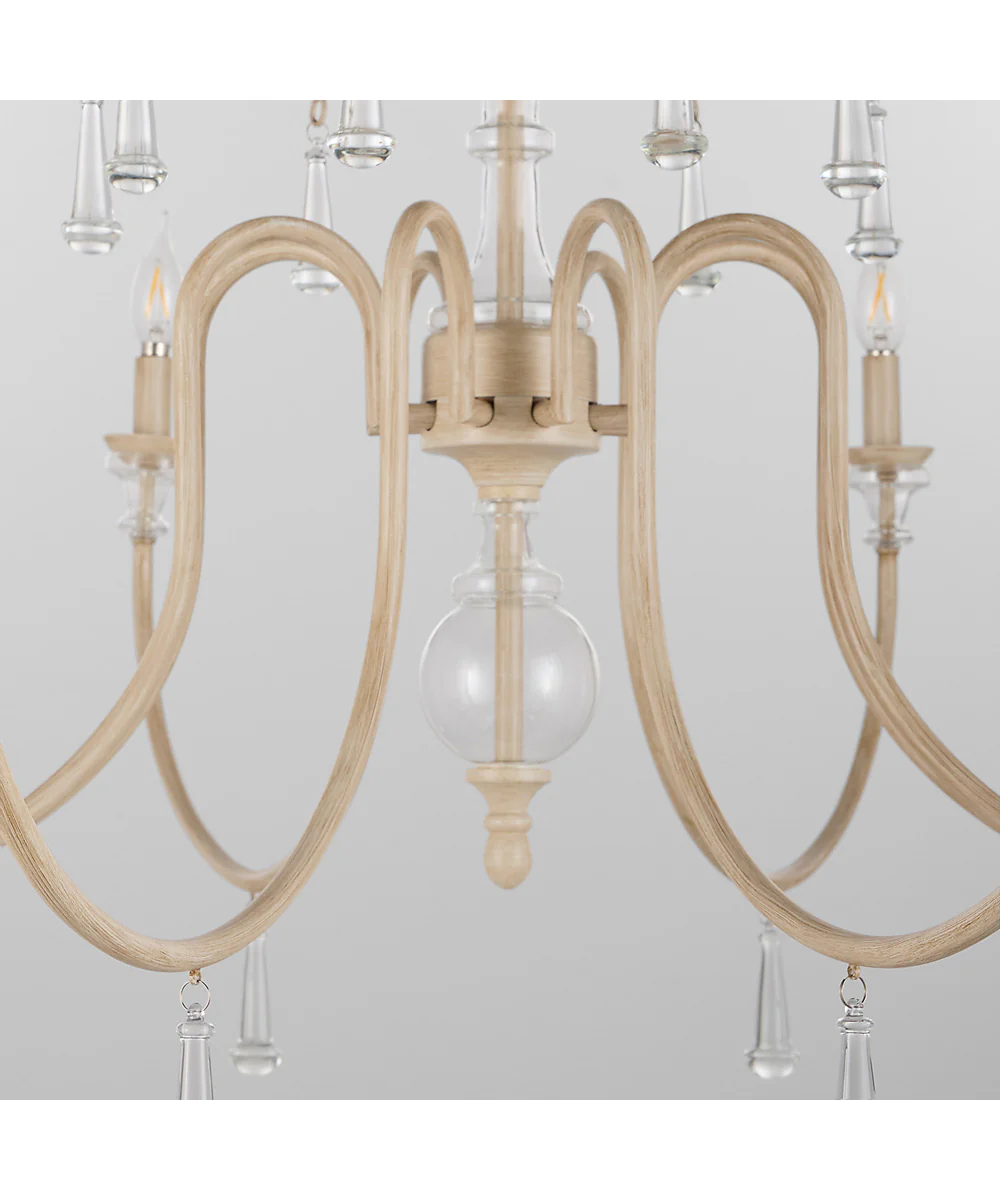 Clasica 8-light Chandelier Washed Oak - Image 4