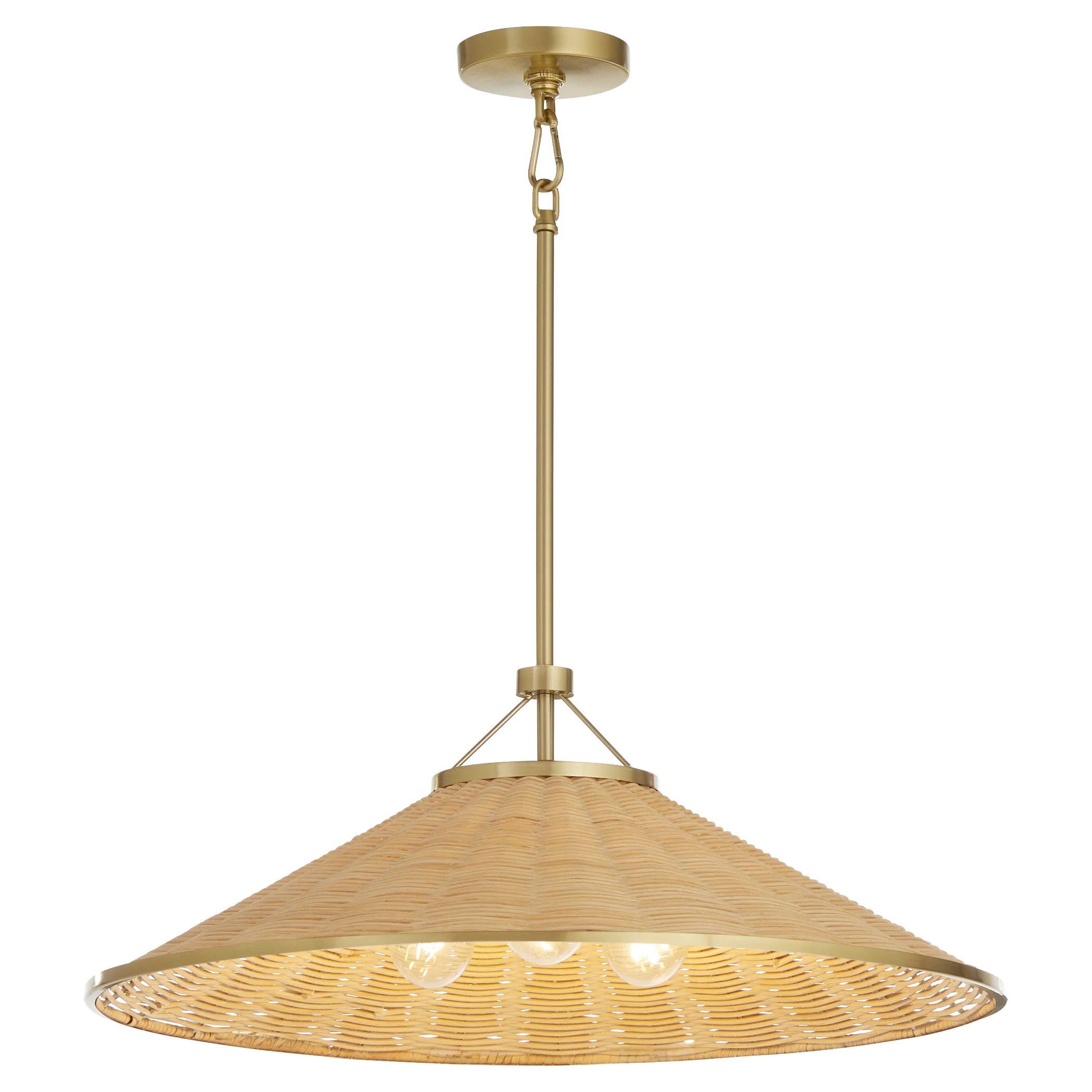 Cona 3-light Pendant Aged Brass - Image 2
