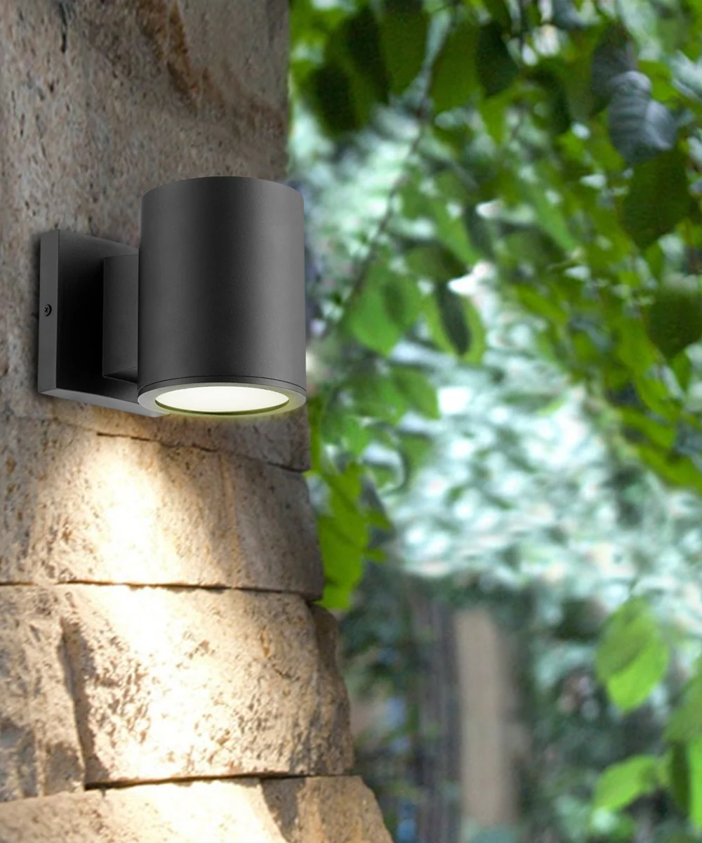 Cylinder 1-light LED Outdoor Wall Lantern Noir - Image 3