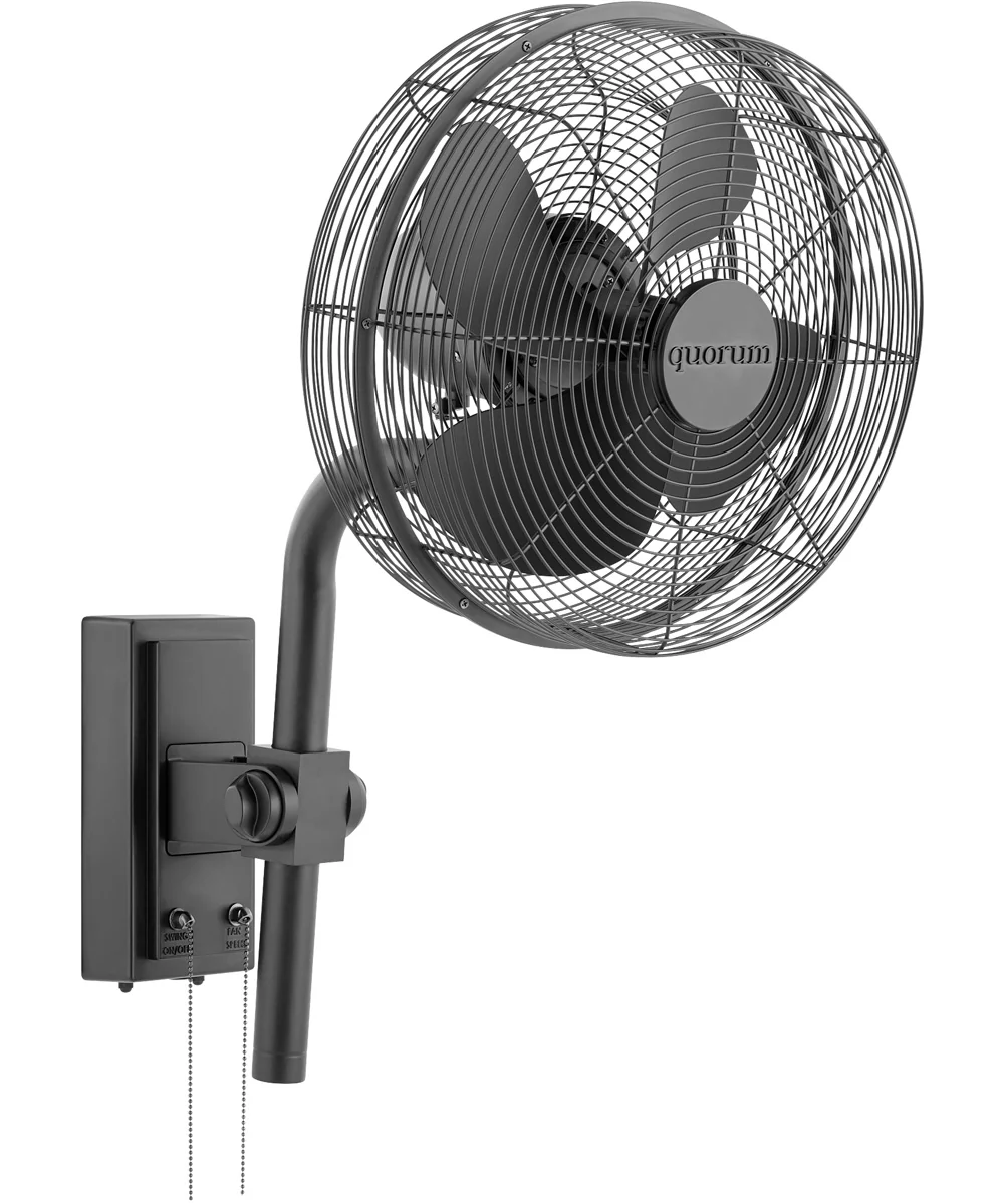 15" Cyprus Patio Ceiling Fan Matte Black