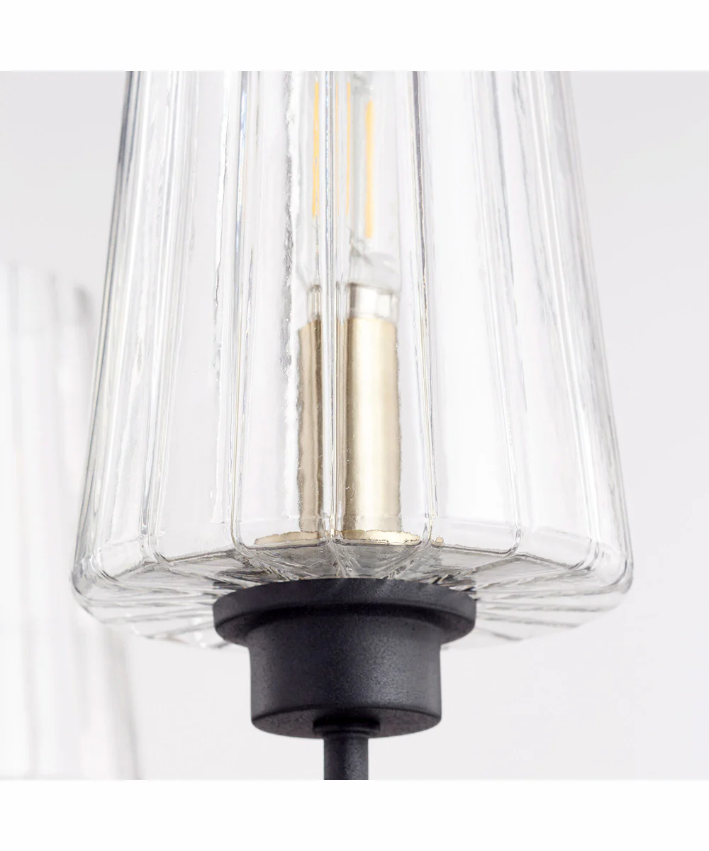 Dalia 5-light Chandelier Textured Black w/ Aged Brass - Image 2