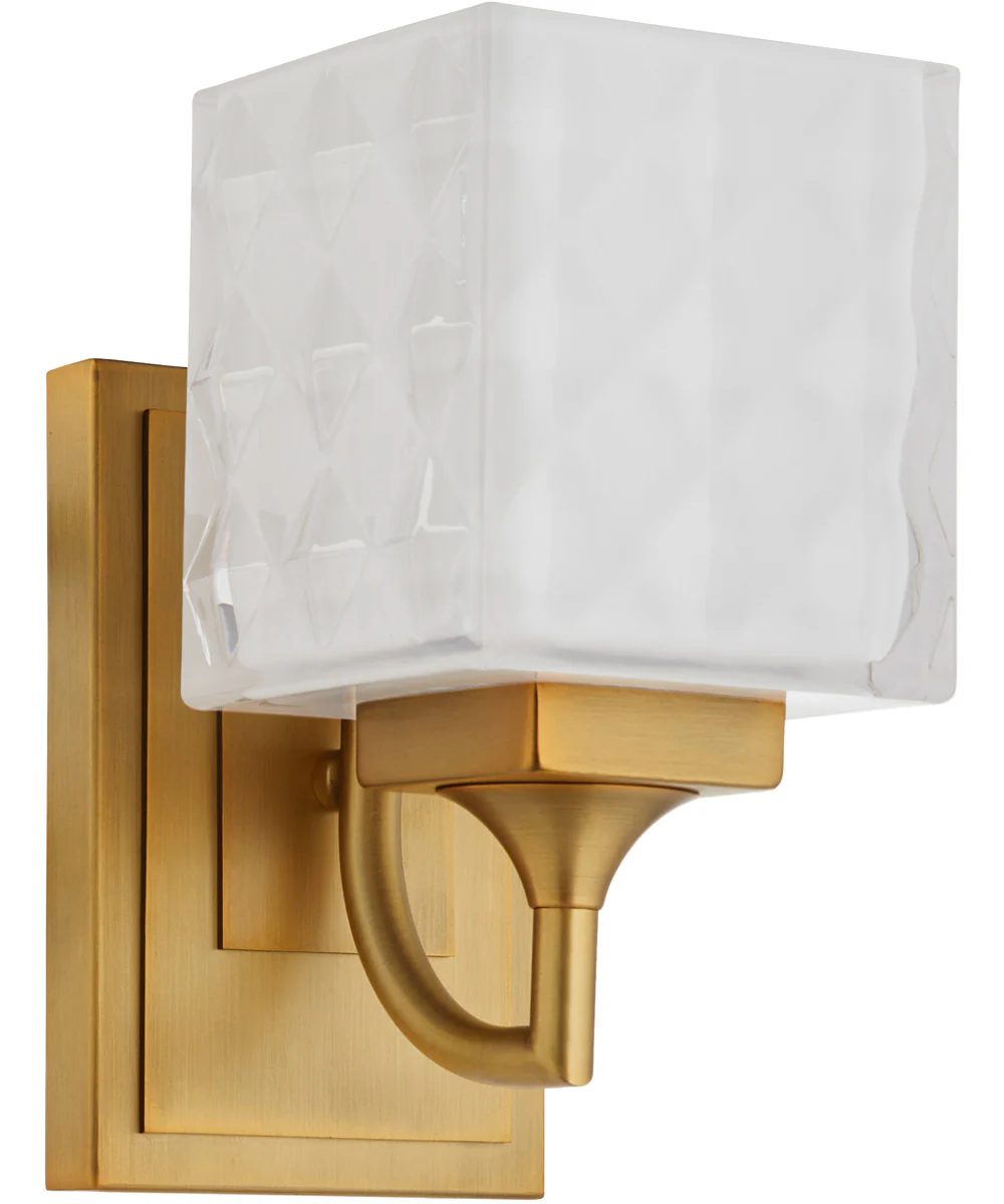 Diamonte 1-light Wall Mount Light Fixture Brushed Brass