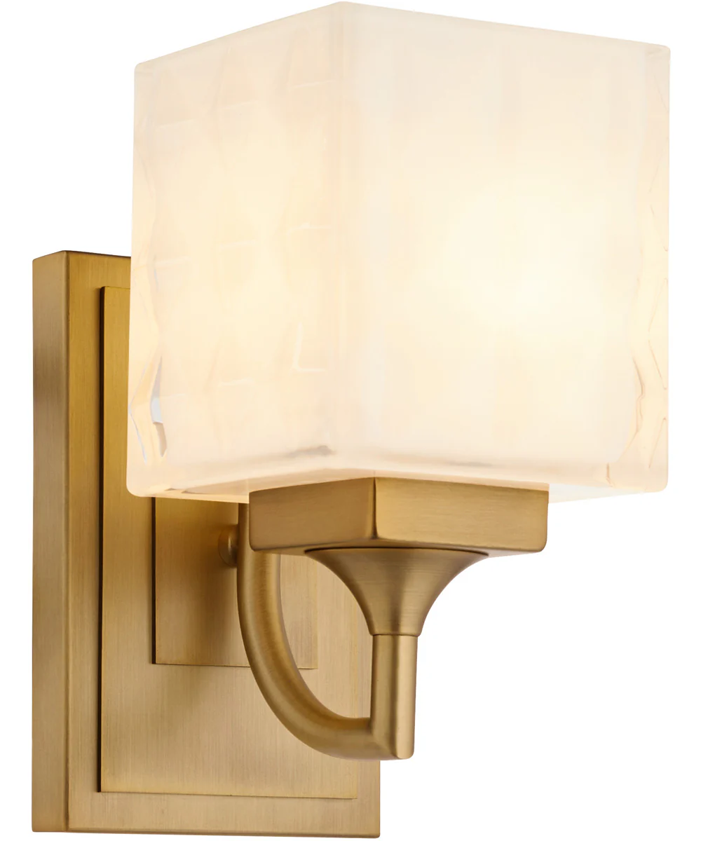 Diamonte 1-light Wall Mount Light Fixture Brushed Brass - Image 2