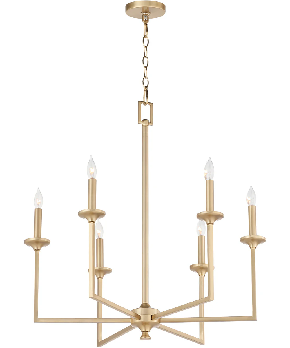 Eldorado 6-light Chandelier Aged Brass - Image 2