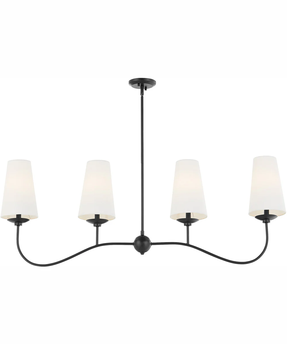 Euphora 4-light Chandelier Matte Black - Image 2
