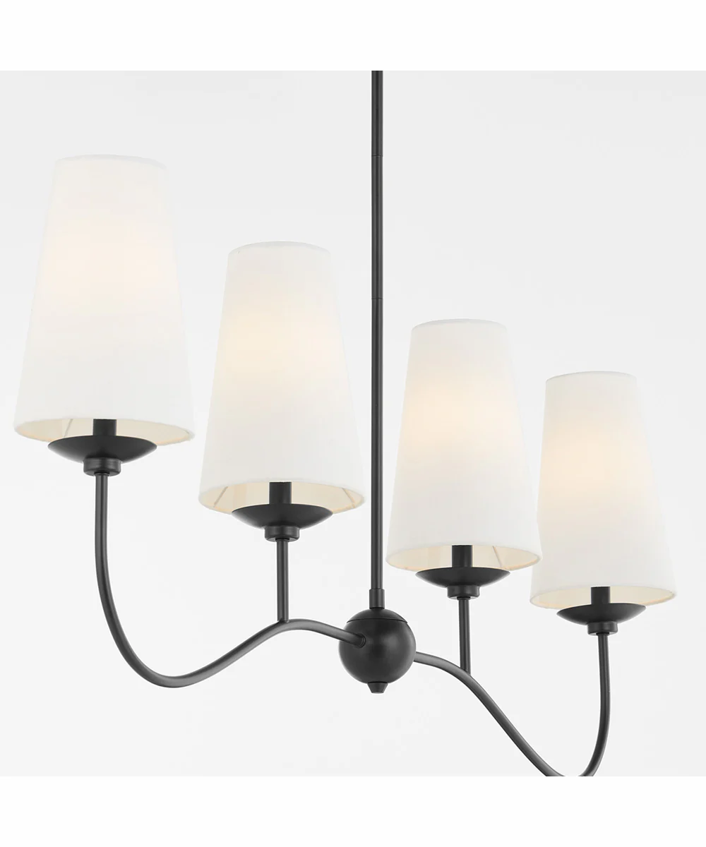 Euphora 4-light Chandelier Matte Black - Image 3