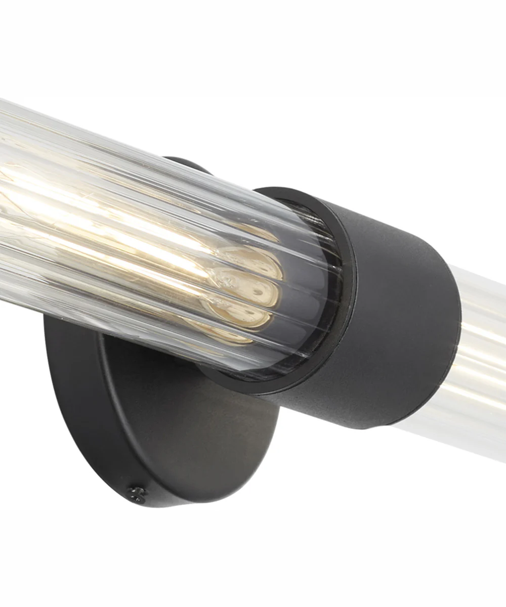 Fuze 2-light Wall Mount Light Fixture Textured Black - Image 5