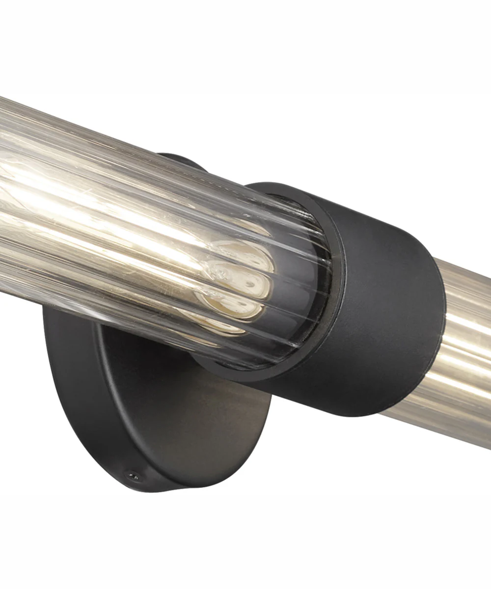 Fuze 2-light Wall Mount Light Fixture Textured Black - Image 7