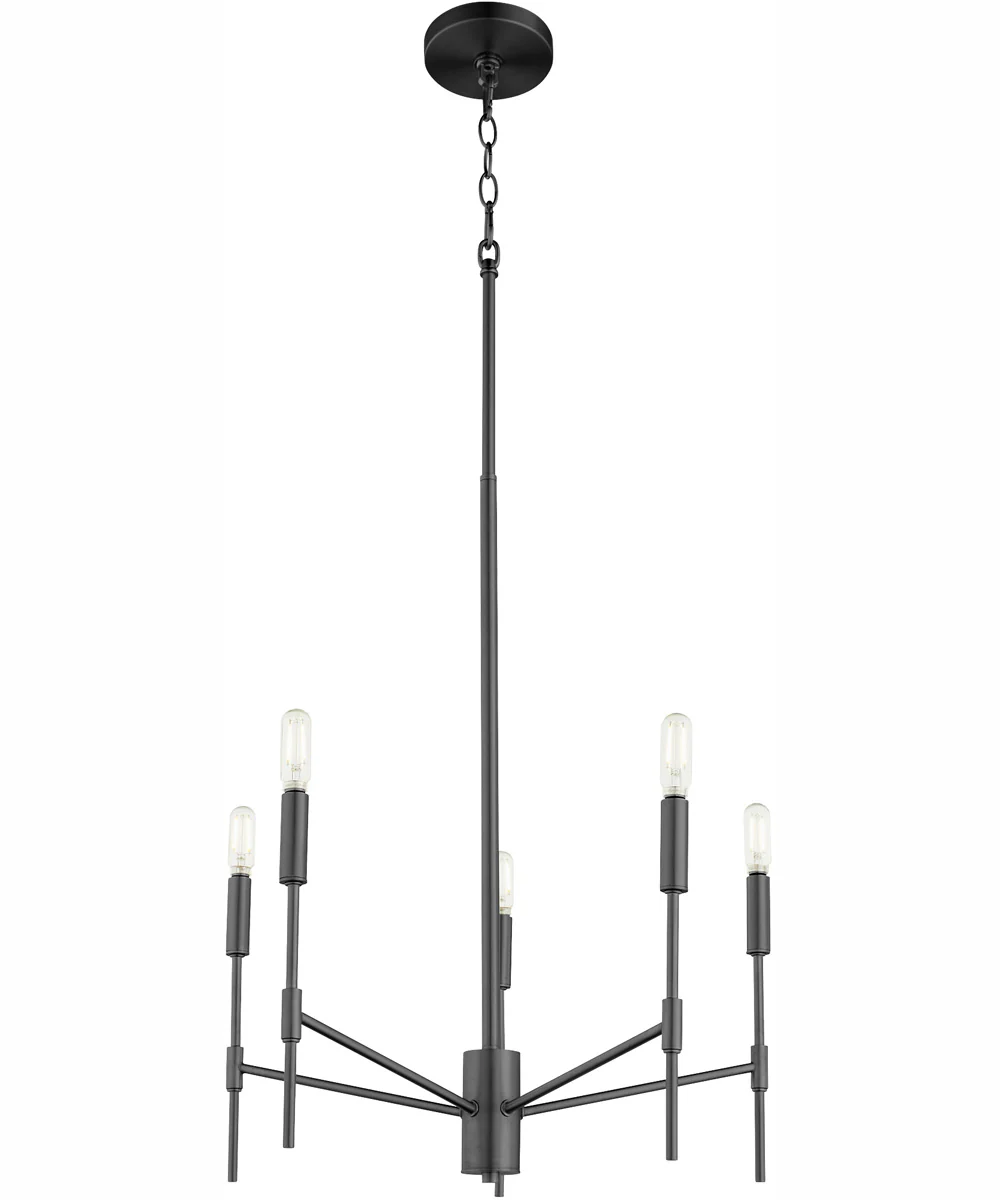 Hamilton 5-light Chandelier Matte Black - Image 6