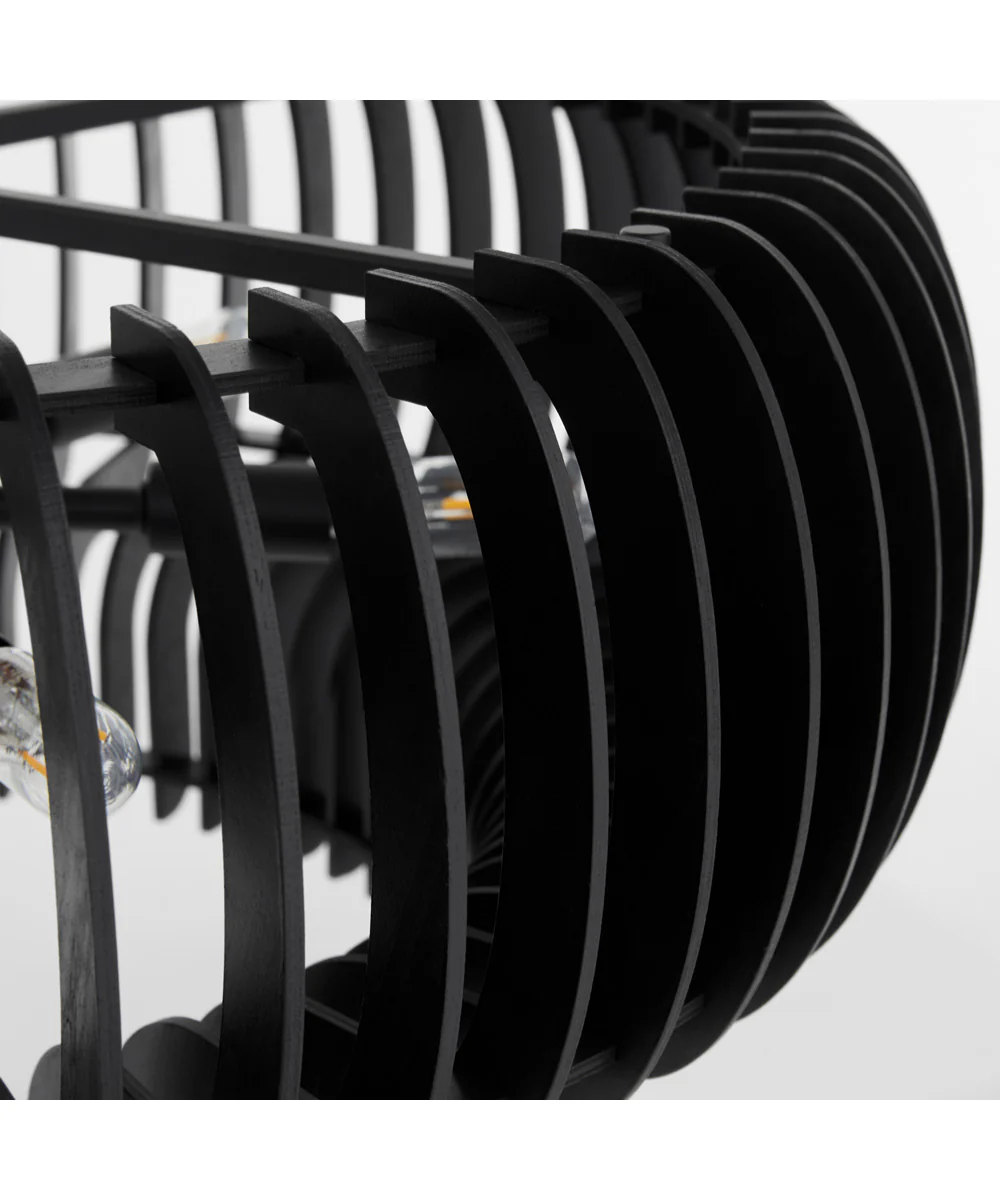Harrelson 6-light Pendant Matte Black - Image 3