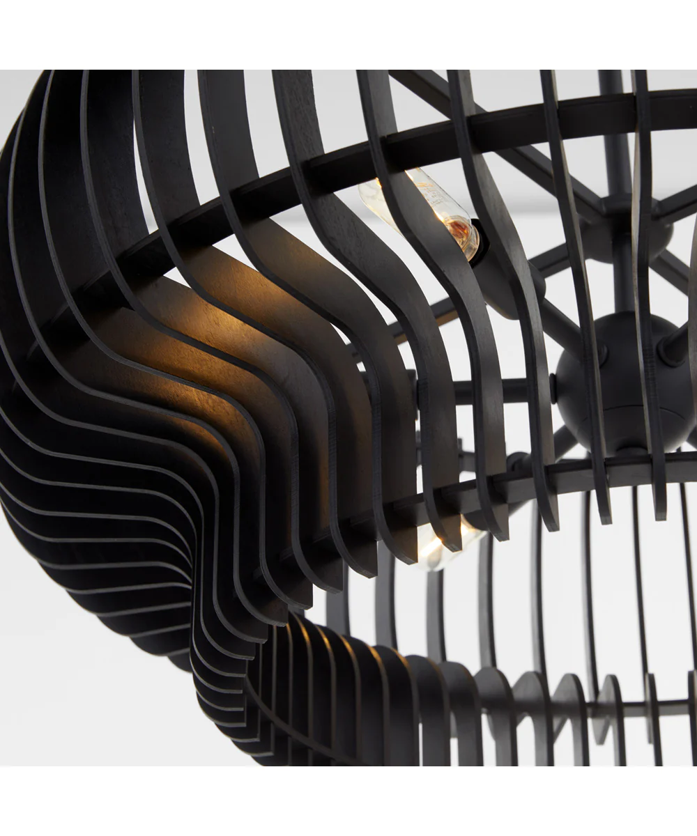Harrelson 6-light Pendant Matte Black - Image 4