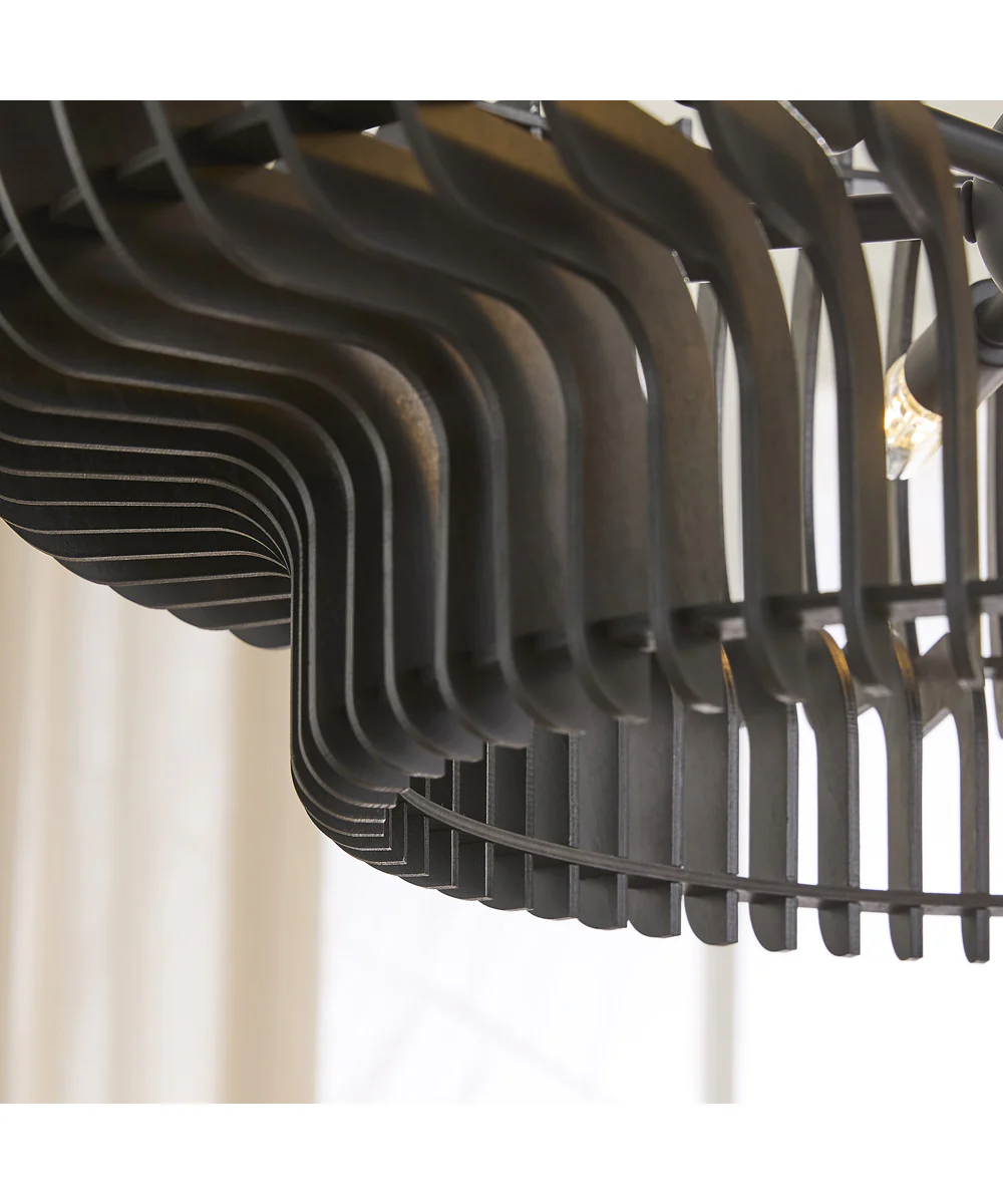Harrelson 6-light Pendant Matte Black - Image 7