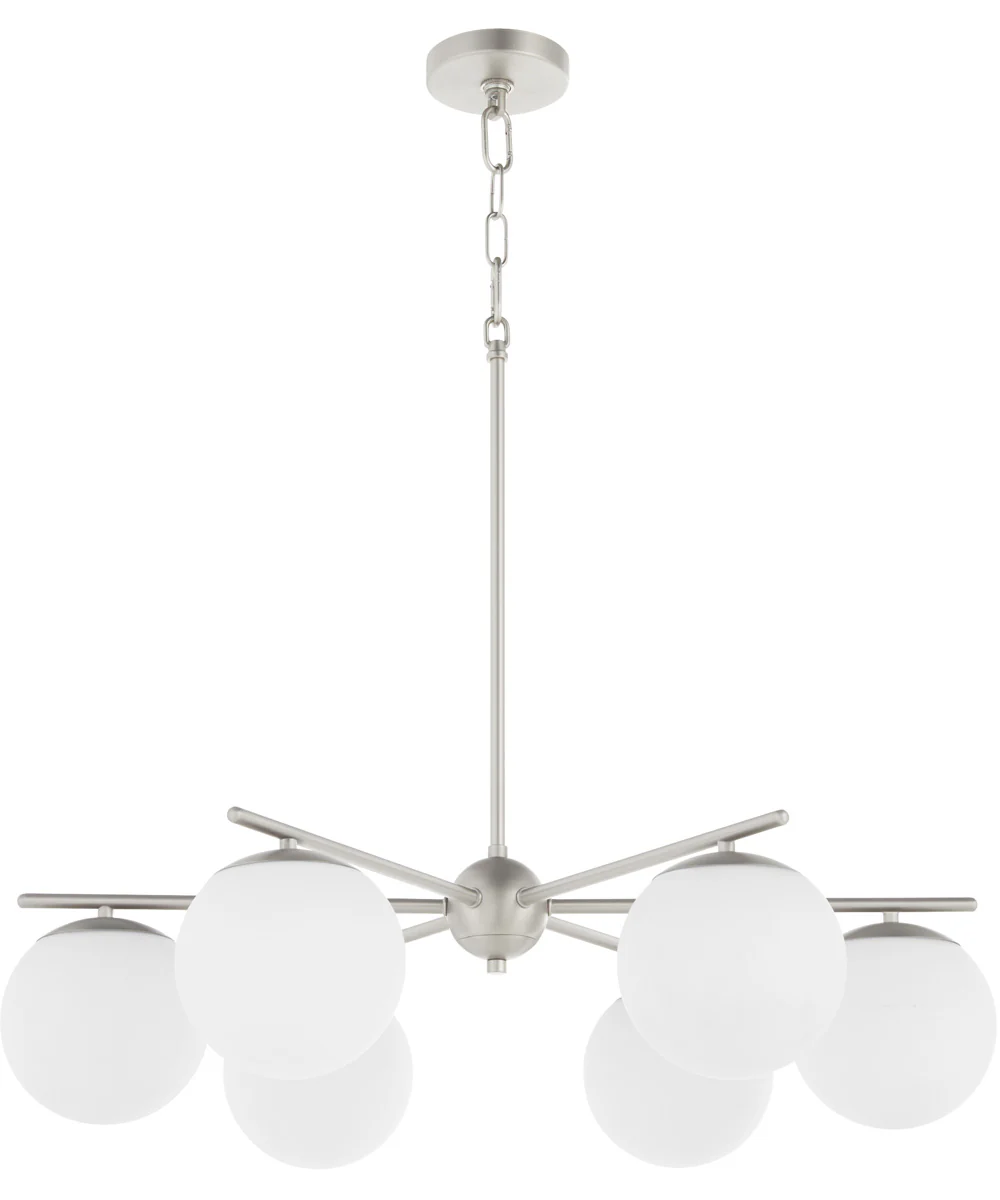 Jasper 6-light Chandelier Satin Nickel