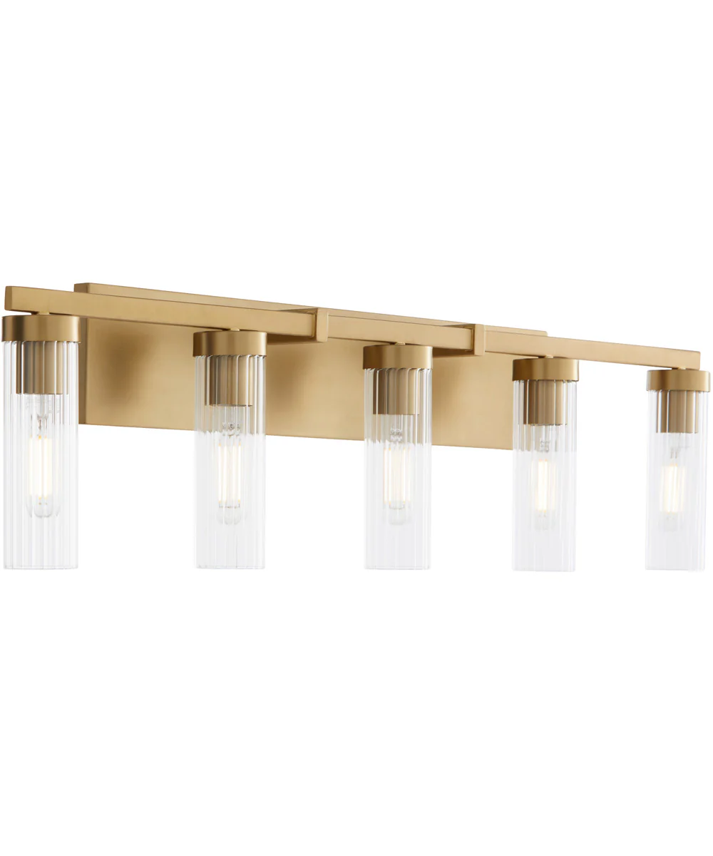 Kilbey 5-light Bath Vanity Light Aged Brass - Image 2